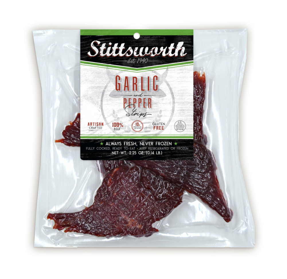 Fresh Garlic & Pepper Beef Jerky Strips - A Delicious, Healthy Snack ...